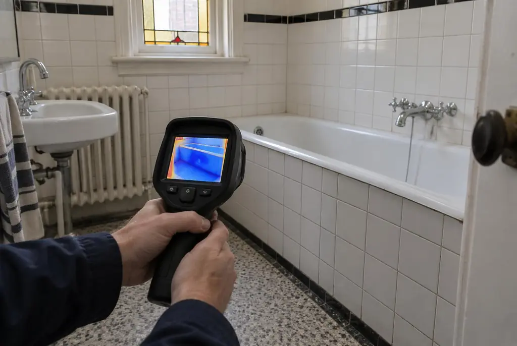 Lekdetectie Uitgeest – onderzoek in een badkamer van een oudere woning