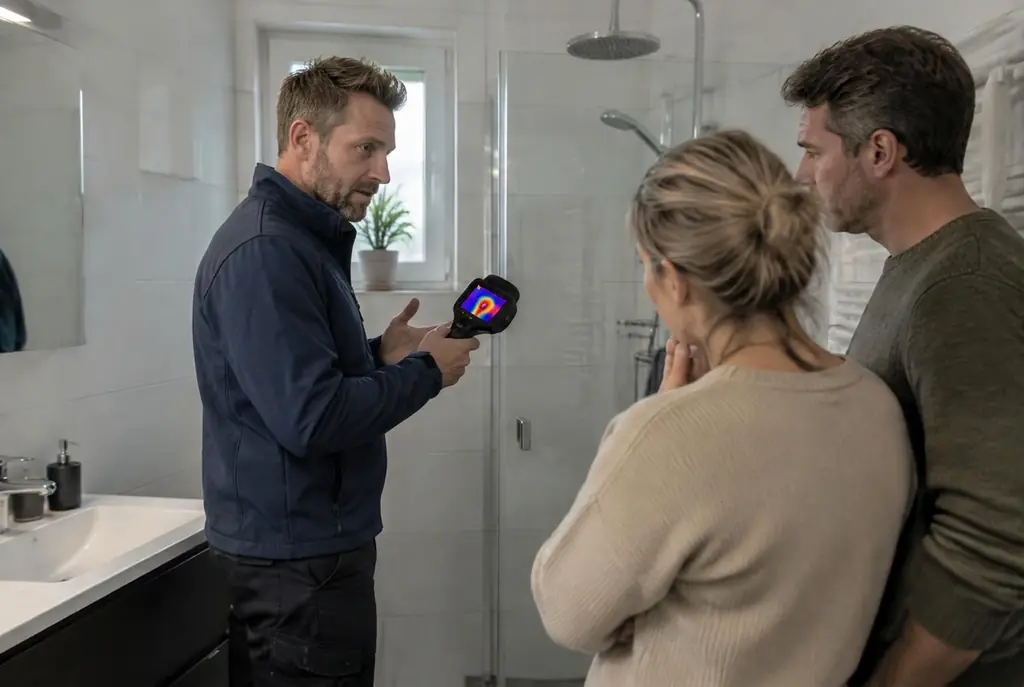 Lekdetectie Uitgeest – specialist legt bevindingen uit aan bewoner